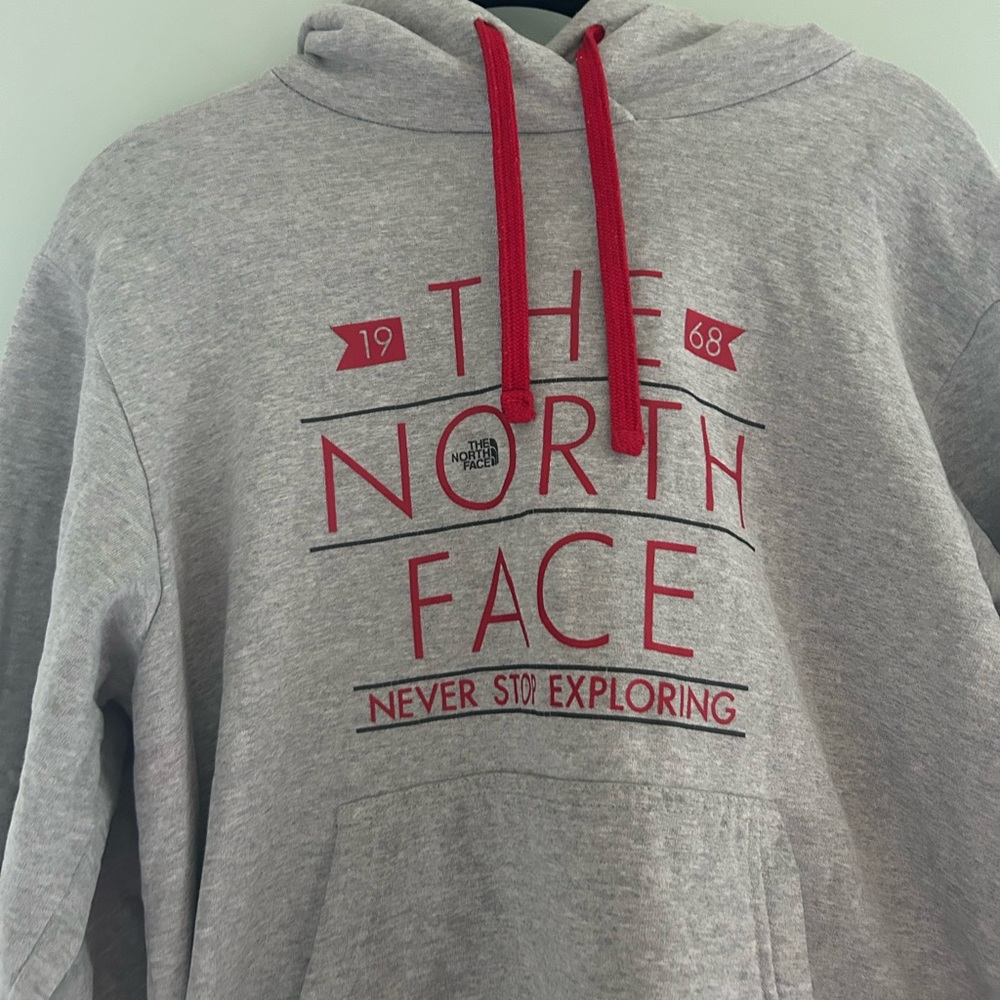North Face Grey Never Stop Exploring Hoodie
